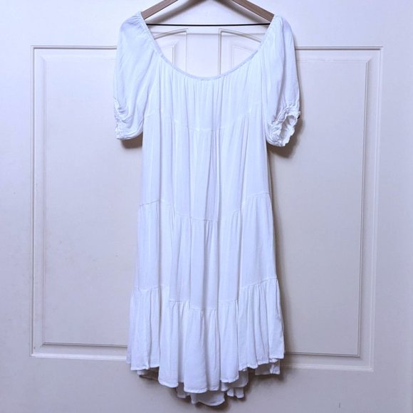 Shop Neighbor by In The Beginning Mini Peasant Dress - Picture 2 of 5